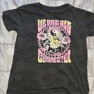 Wonder Nation Short Sleeve Tees in Black and Pink